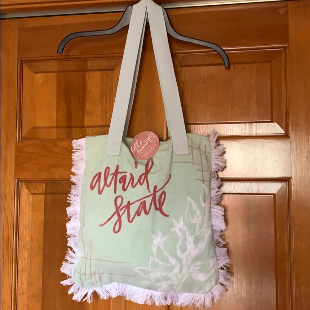 Altar’d State Home Light Green Beach Towel Tote